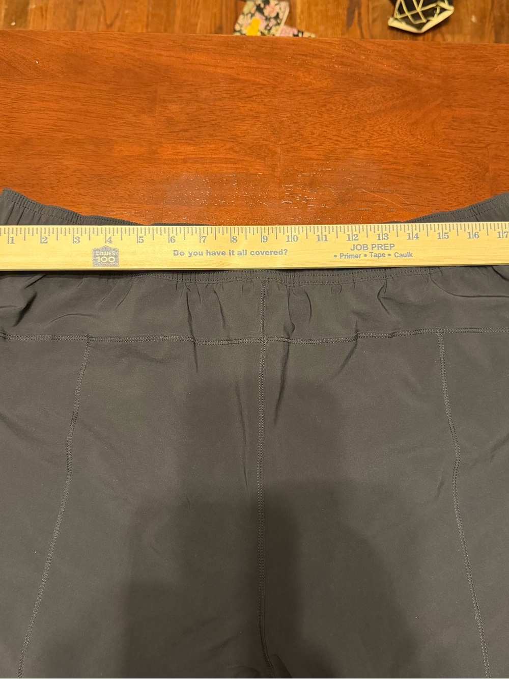 Lands' End Men's Athletic Drawstring Shorts - Charcoal Gray/black - Picture 6 of 7